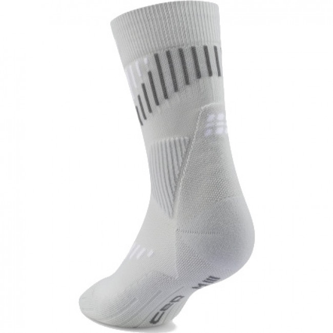 CEP Core Run Merino Socks Mid Cut 3.0, chaussettes de running, femme, gris
