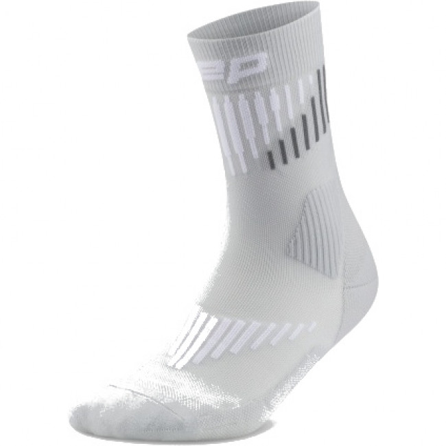 CEP Core Run Merino Socks Mid Cut 3.0, chaussettes de running, homme, gris