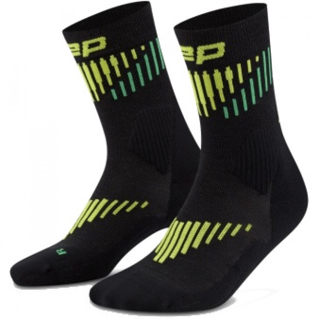 CEP Core Run Merino Socks Mid Cut 3.0, Löparstrumpor, Herr, Sort