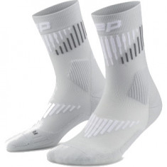 CEP Core Run Merino Socks Mid Cut 3.0, Løpestrømper, Dame, Grey/White