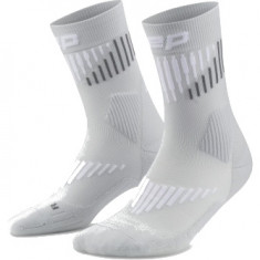 CEP Core Run Merino Socks Mid Cut 3.0, Løpestrømper, Herre, Grey/White