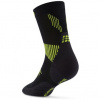 CEP Core Run Socks Mid Cut 5.0, bežecké ponožky, dámske, čierna/zelená
