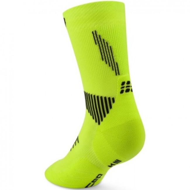 CEP Core Run Socks Mid Cut 5.0, bežecké ponožky, dámske, limetkové