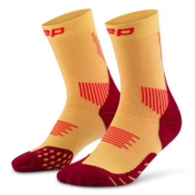 CEP Core Run Socks Mid Cut 5.0, bežecké ponožky, dámske, žlté
