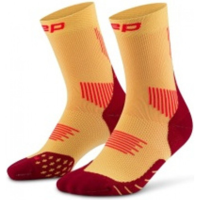 CEP Core Run Socks Mid Cut 5.0, bežecké ponožky, dámske, žlté