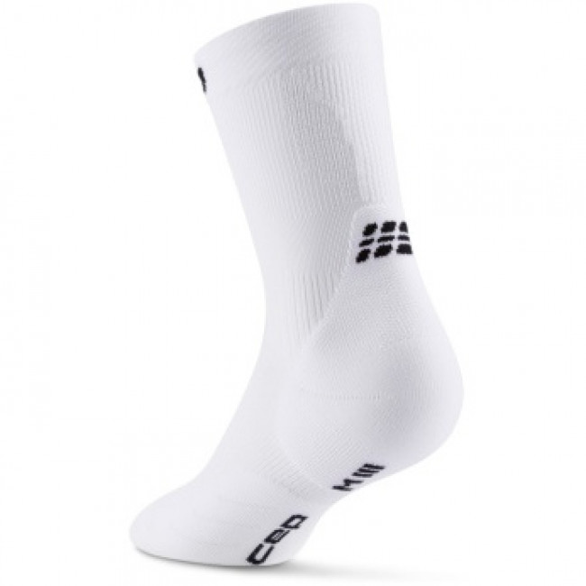 CEP Core Run Socks Mid Cut 5.0, bežecké ponožky, pánske, biele