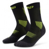 CEP Core Run Socks Mid Cut 5.0, bežecké ponožky, pánske, čierna/zelená