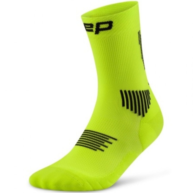 CEP Core Run Socks Mid Cut 5.0, bežecké ponožky, pánske, limetkové