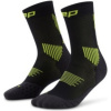 CEP Core Run Socks Mid Cut 5.0, calcetines de running, mujer, negro/verde