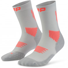 CEP Core Run Socks Mid Cut 5.0, chaussettes de course, femme, gris