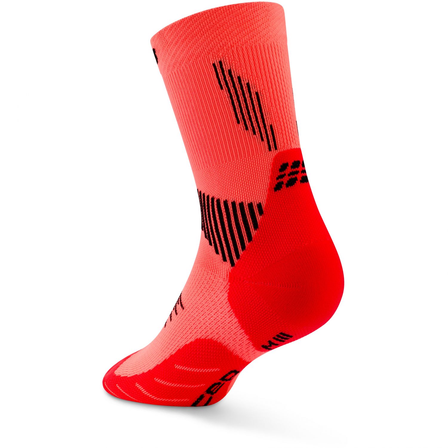 CEP Core Run Socks Mid Cut 5.0, hardloopsokken, dames, neon