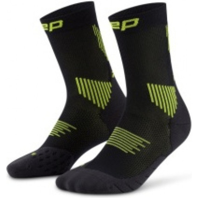 CEP Core Run Socks Mid Cut 5.0, løbestrømper, dame, sort/grøn
