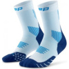 CEP Core Run Socks Mid Cut 5.0, meias de corrida, mulheres, azul claro