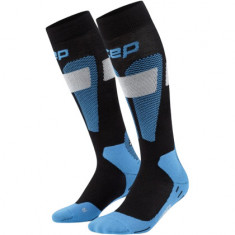 CEP Ski Merino Socks Tall 3.0, Skistrømper, Herre, Black/Blue