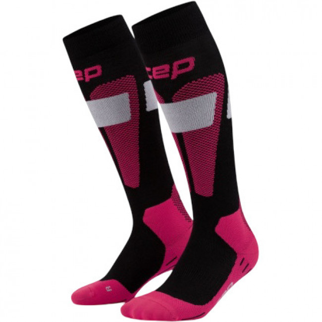 CEP Ski Merino Socks Tall 3.0, șosete de schi, femei, roz