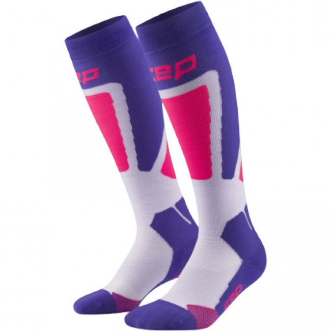 CEP Ski Thermo Socks Tall 4.0, meias de esqui, senhoras, roxo