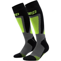 CEP Ski Thermo Socks Tall 4.0, Skistrømper, Herre, Black/Lime