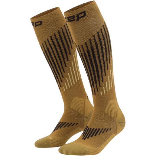 CEP Ski Touring Merino Socks Tall 3.0, meias de esqui, homem, castanhas