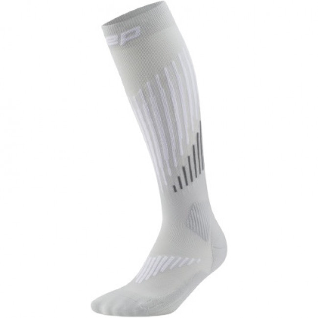 CEP Ski Touring Merino Socks Tall 3.0, meias de esqui, homem, cinzento claro