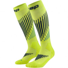 CEP Ski Touring Merino Socks Tall 3.0, Skistrømper, Dame, Lime/Blue