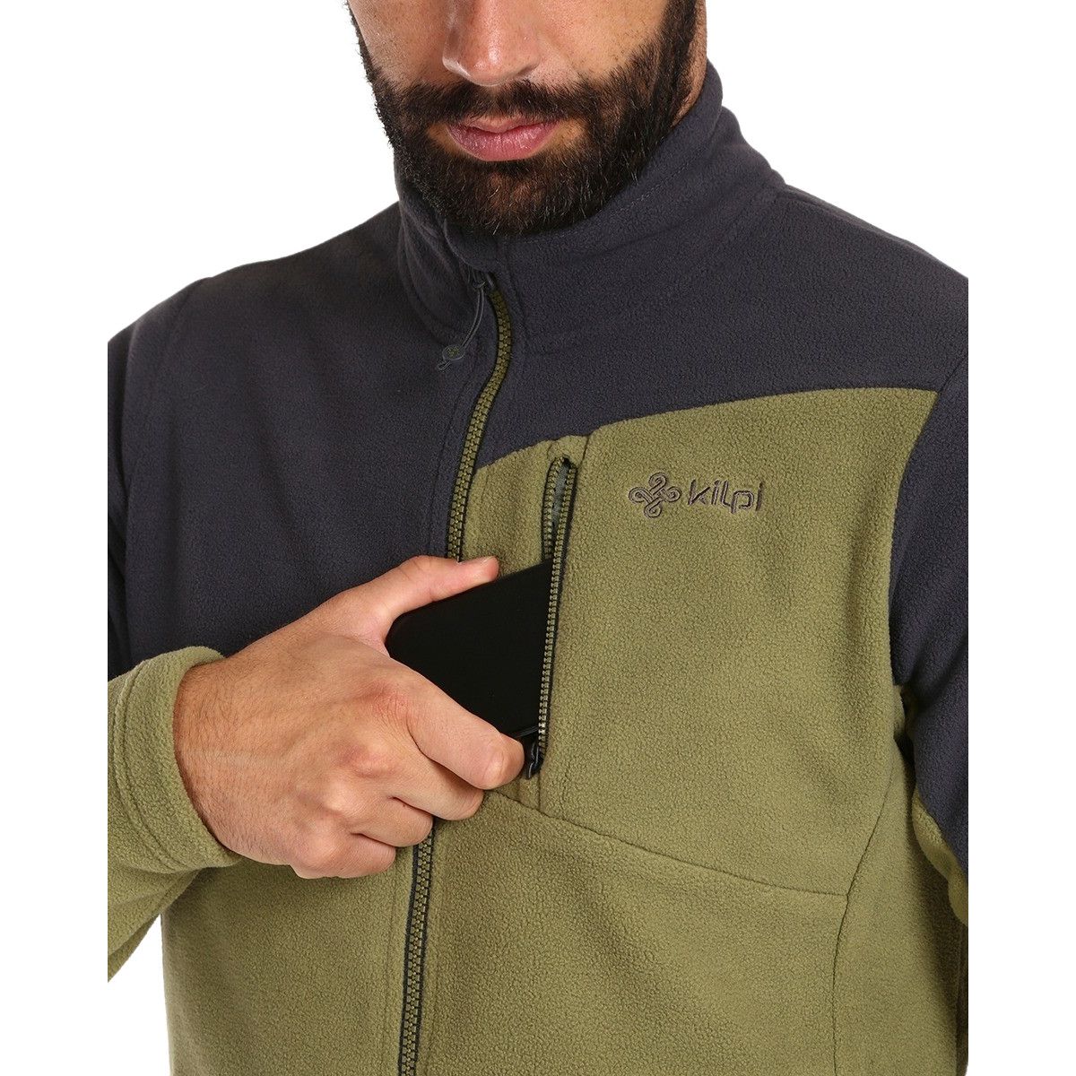 Chaqueta polar Kilpi Glander, hombre, verde