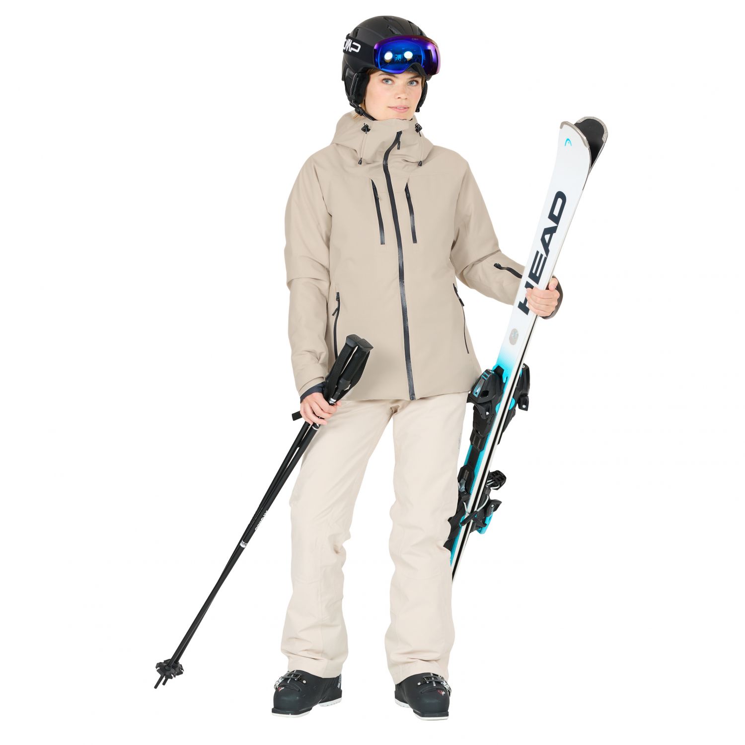 CMP jaqueta de esqui, feminino, beige