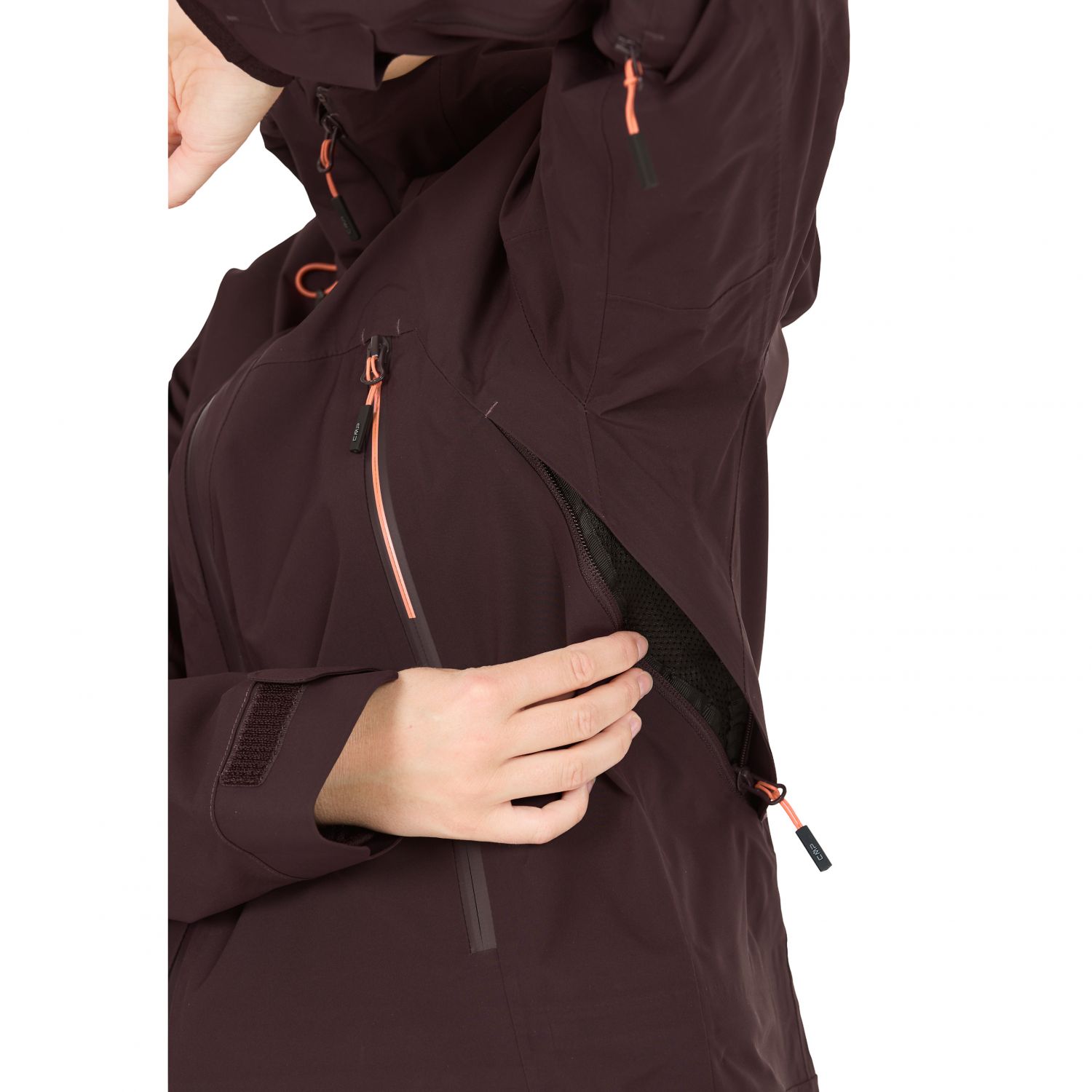CMP jaqueta de esqui, feminino, bordô