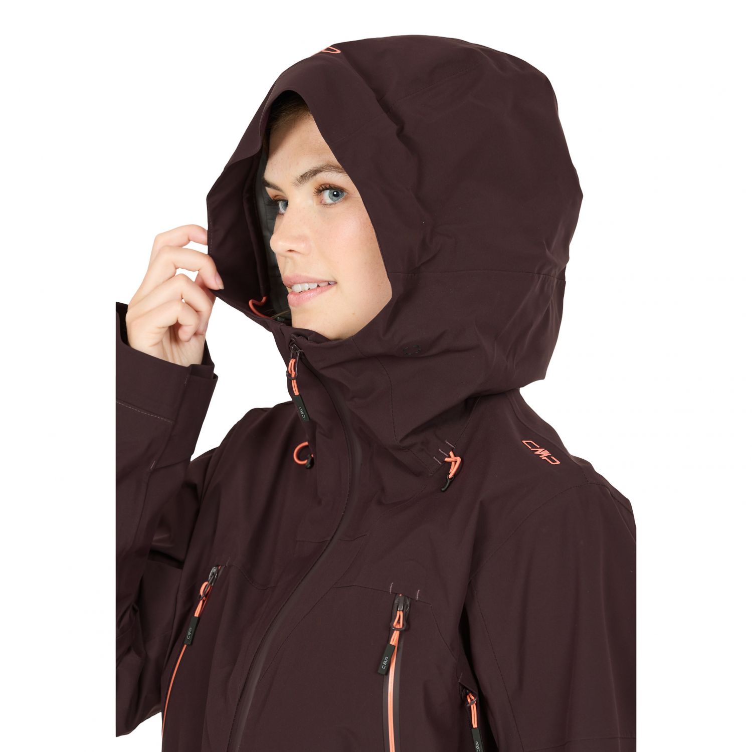 CMP jaqueta de esqui, feminino, bordô