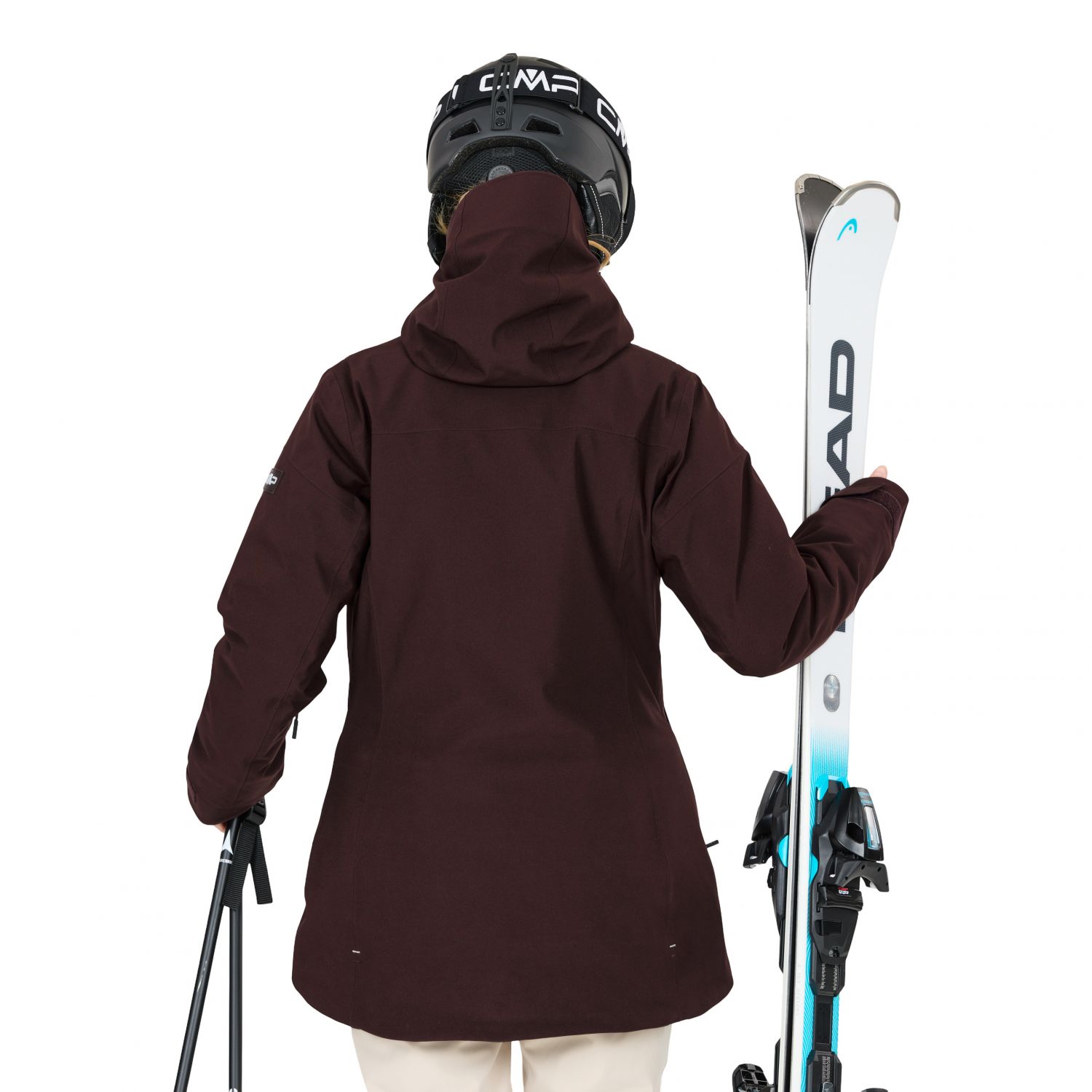 CMP jaqueta de esqui, feminino, bordô