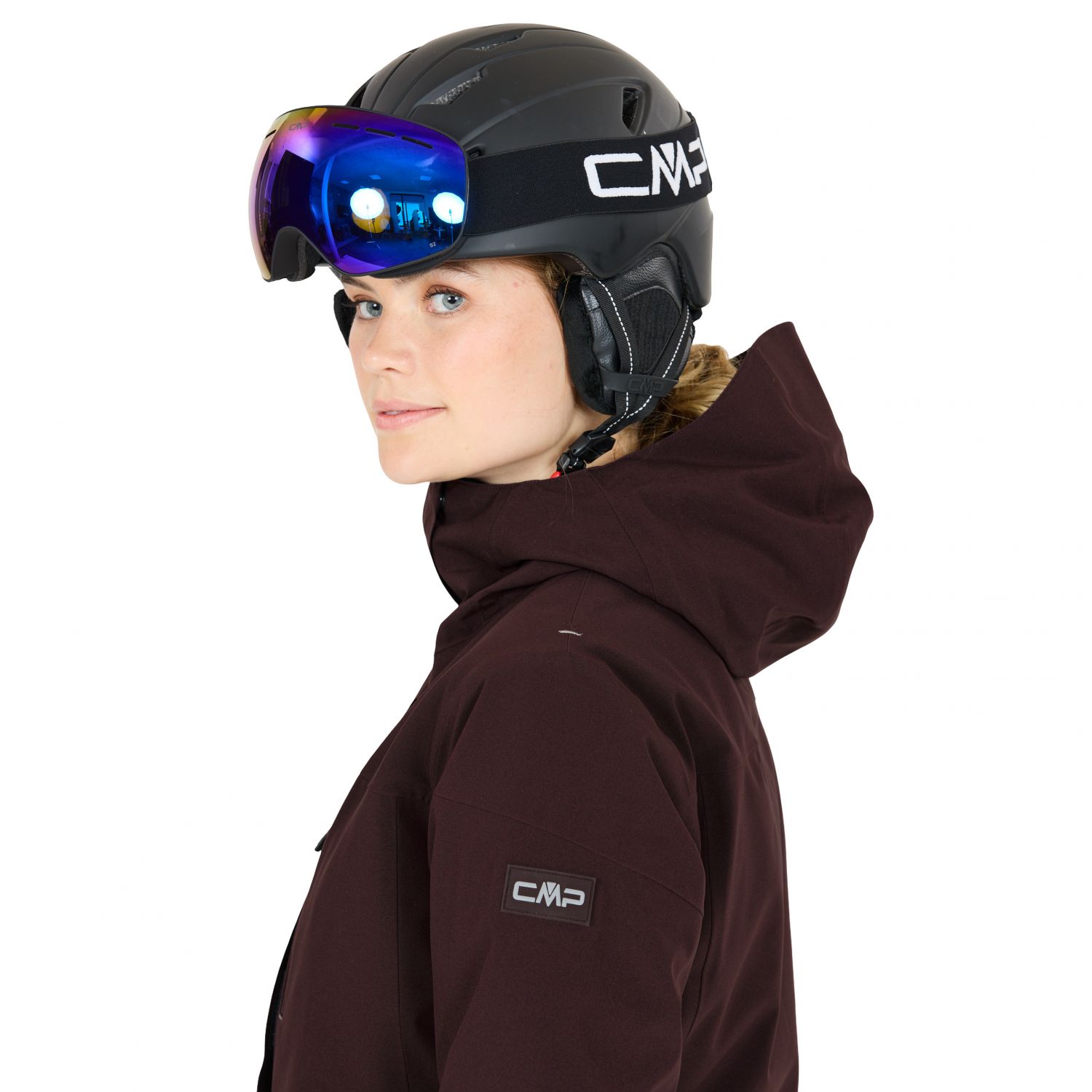 CMP jaqueta de esqui, feminino, bordô