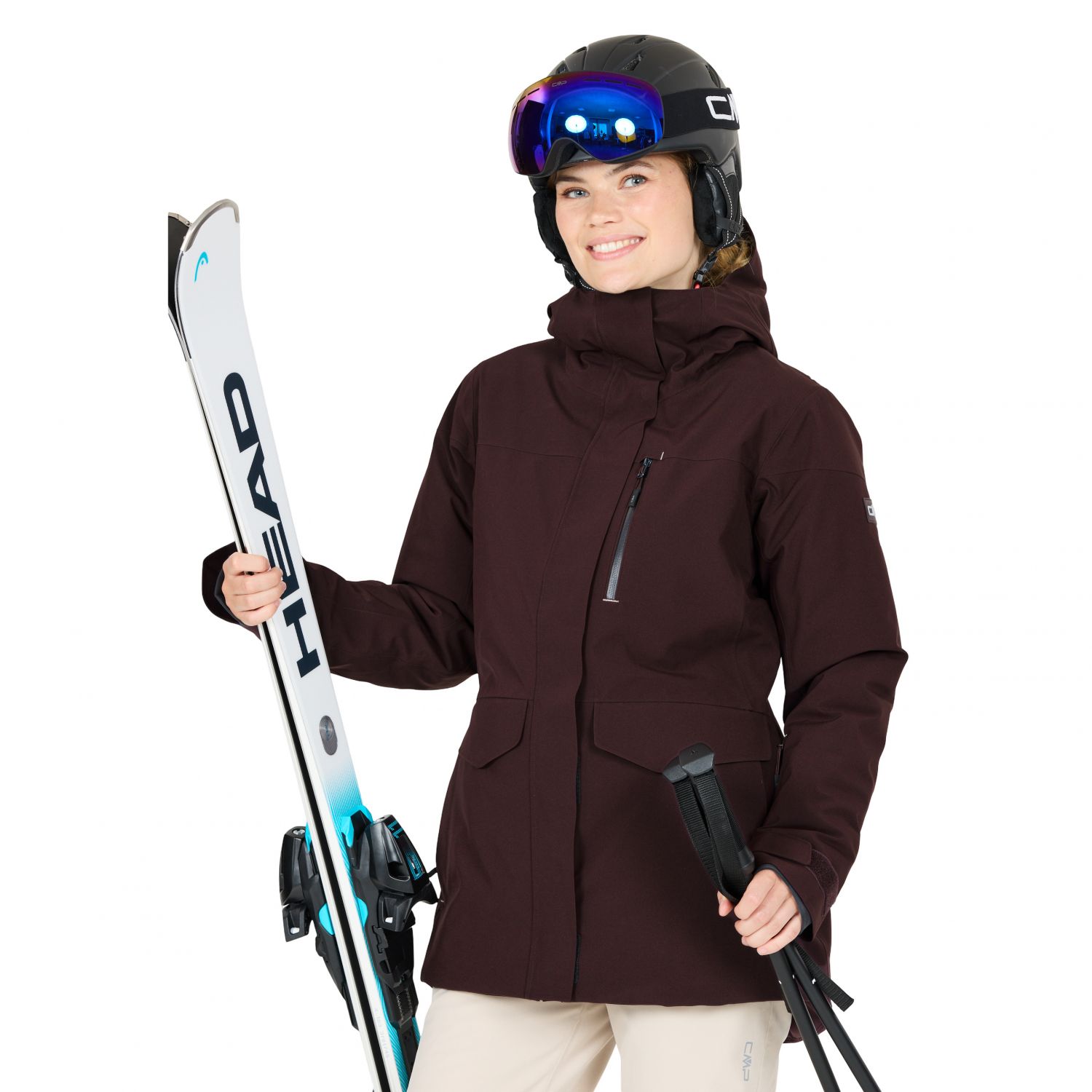CMP skijakke, Geacă de schi, femei, bordo