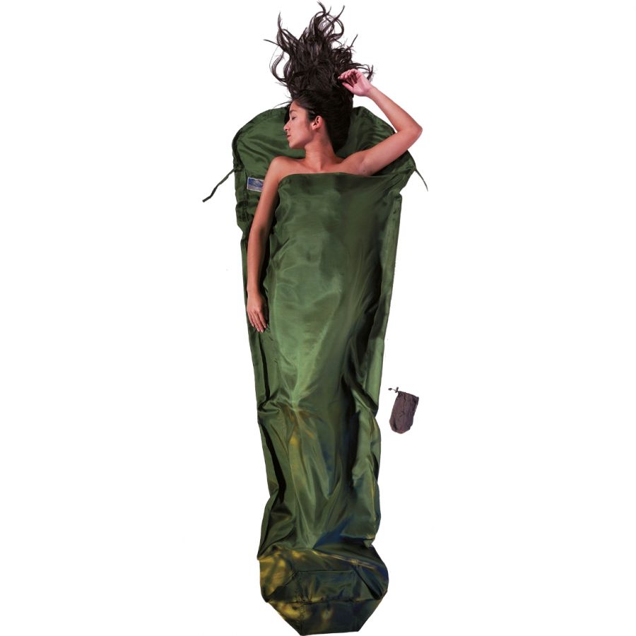 Cocoon MummyLiner, 100% Zijde, donkergroen olijfkleurig