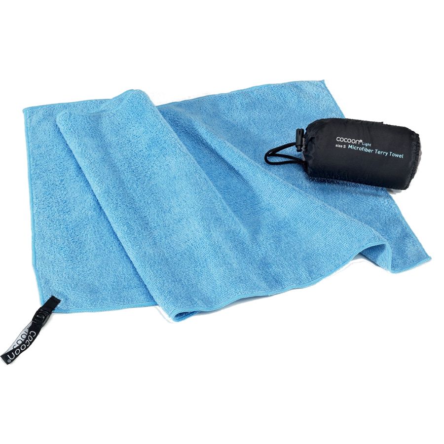 Cocoon Terry Towel Light,150x80cm, Toalha de Microfibra, azul claro