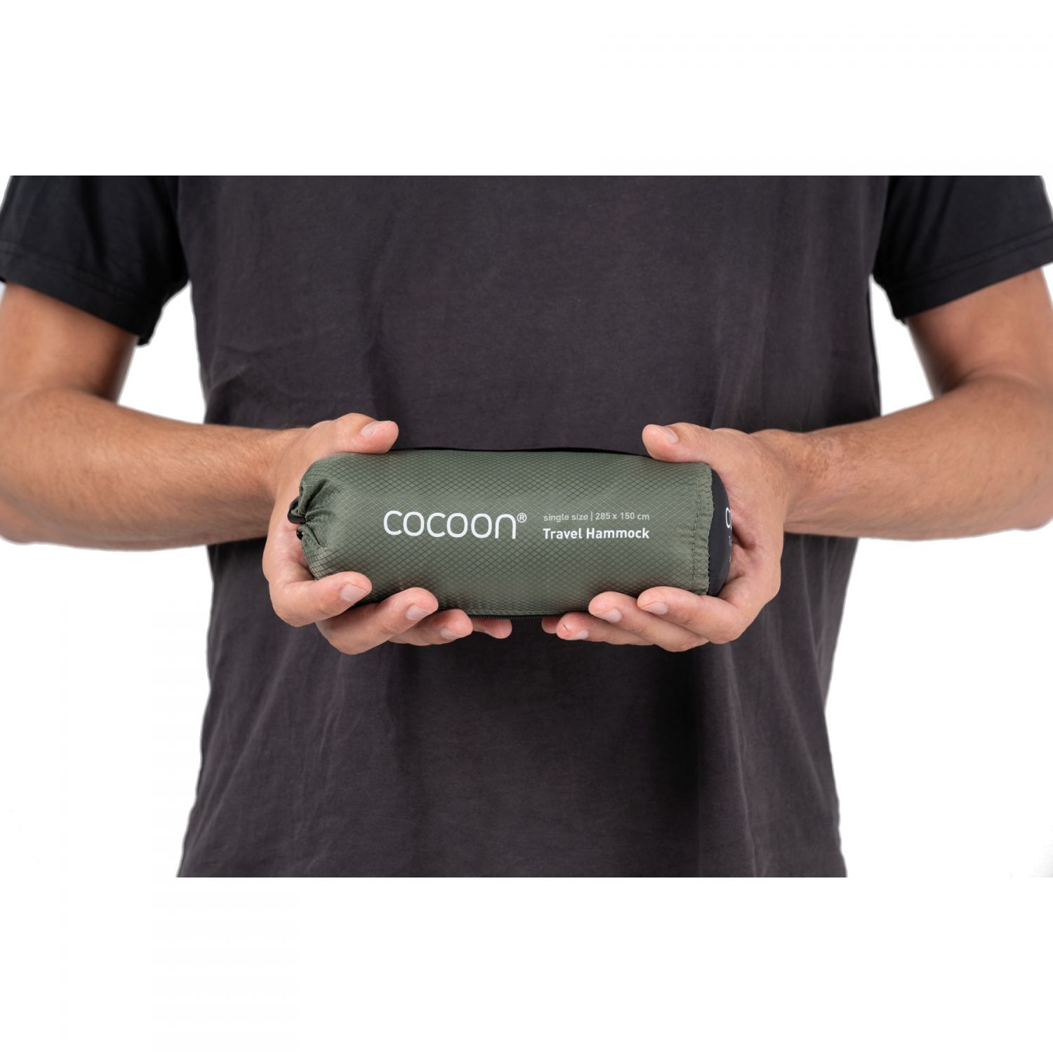 Cocoon Travel Hammock Single, 285x150cm, Hojdacia sieť, cyprusovo zelená