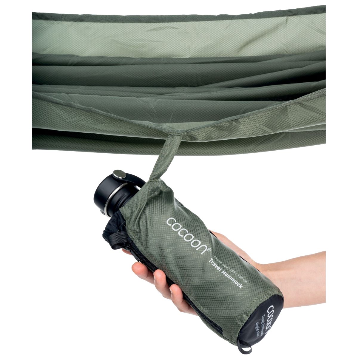 Cocoon Travel Hammock Single, 285x150cm, Hojdacia sieť, cyprusovo zelená