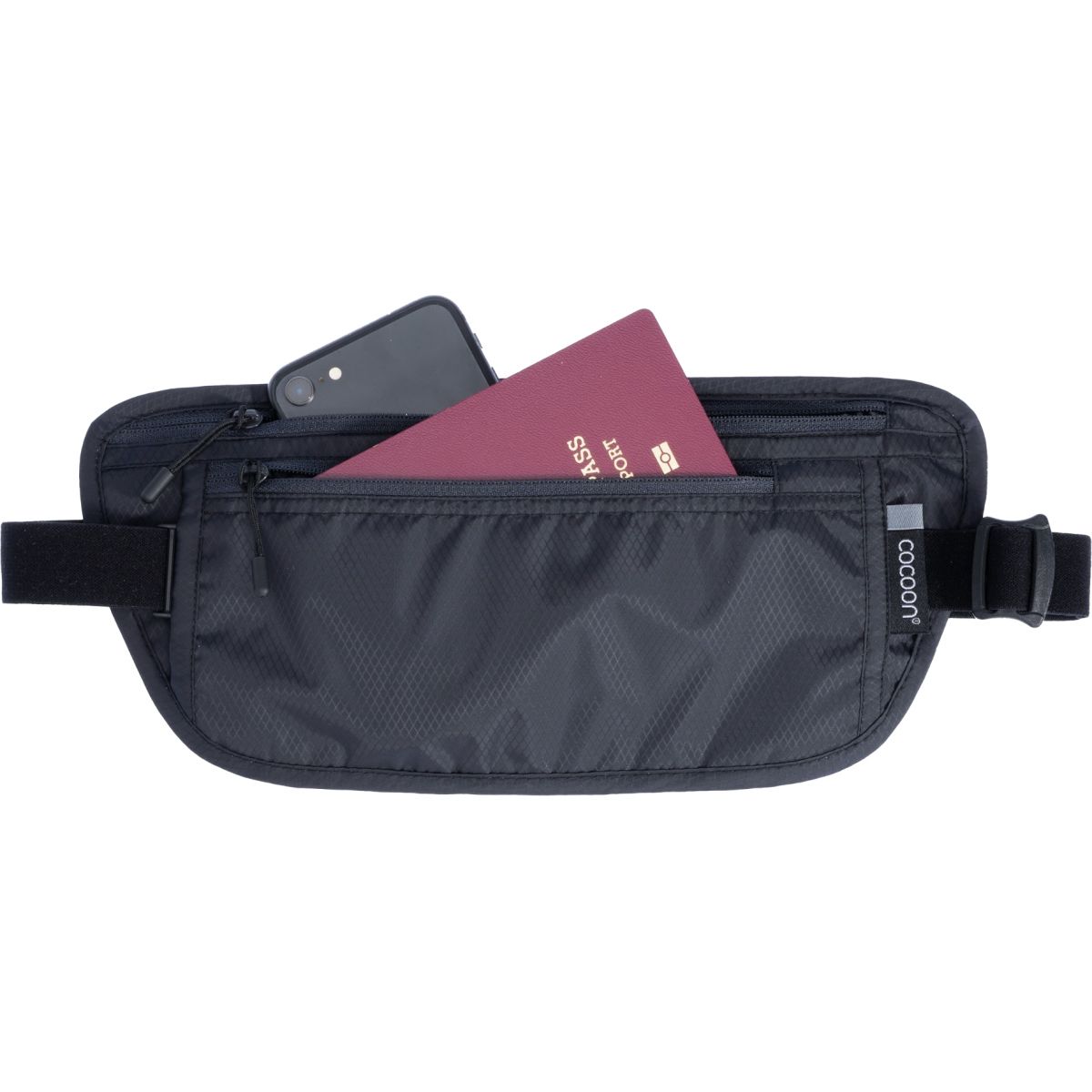 Cocoon Travel Waist Wallet,30x14 cm, Peňaženka, fantómová čierna