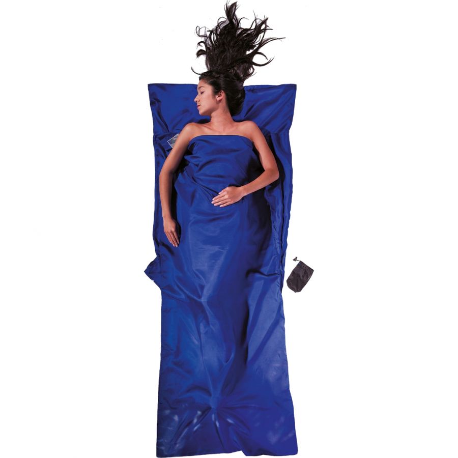 Cocoon TravelSheet,100% Seda, Saco de dormir, azul ultramarino