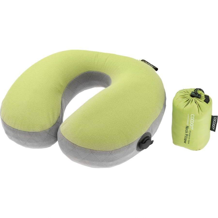 Cocoon U-shaped Neck Pillow, Coussin, wasabi/gris