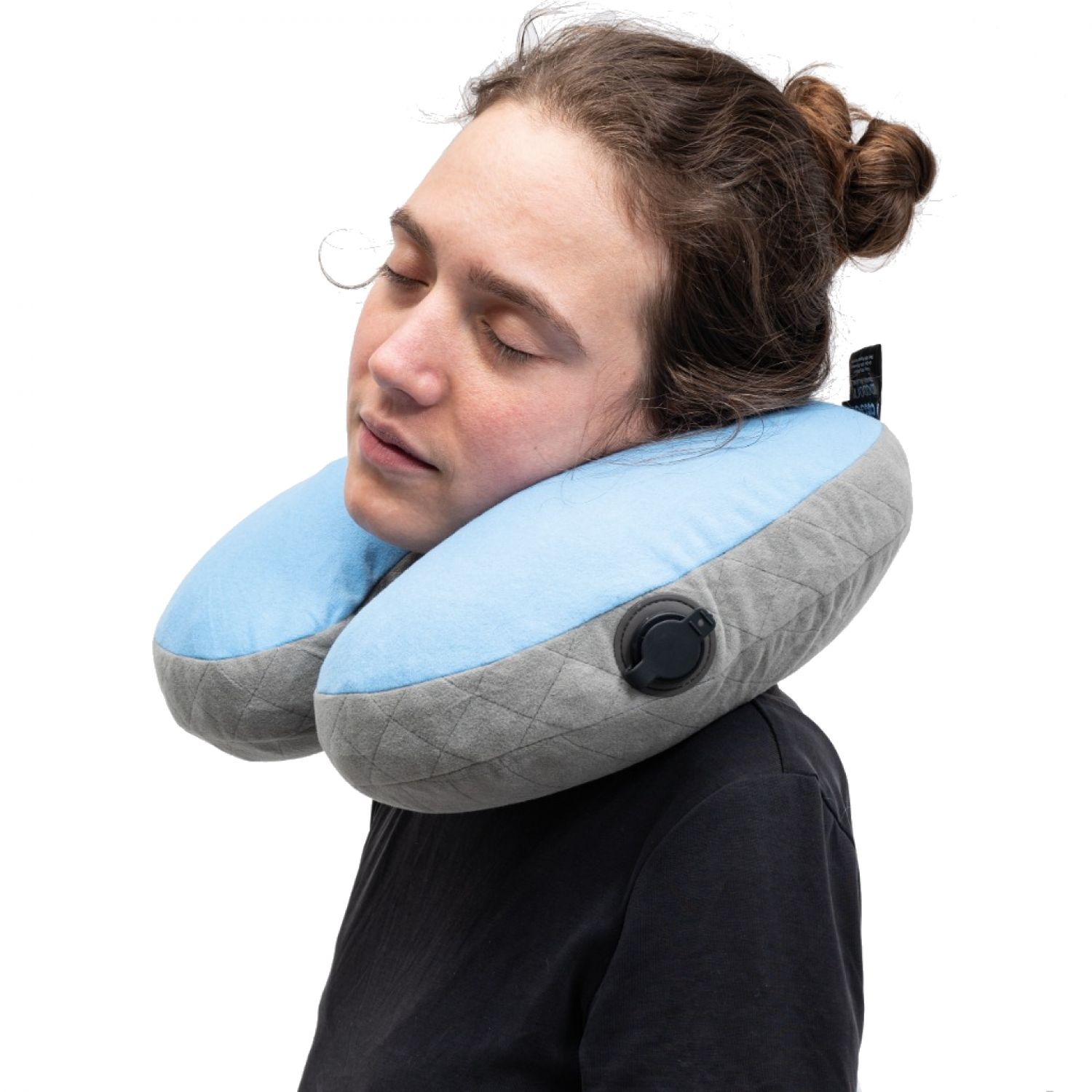 Cocoon U-shaped Neck Pillow,35x30x12 cm, Pude, light blue/grey