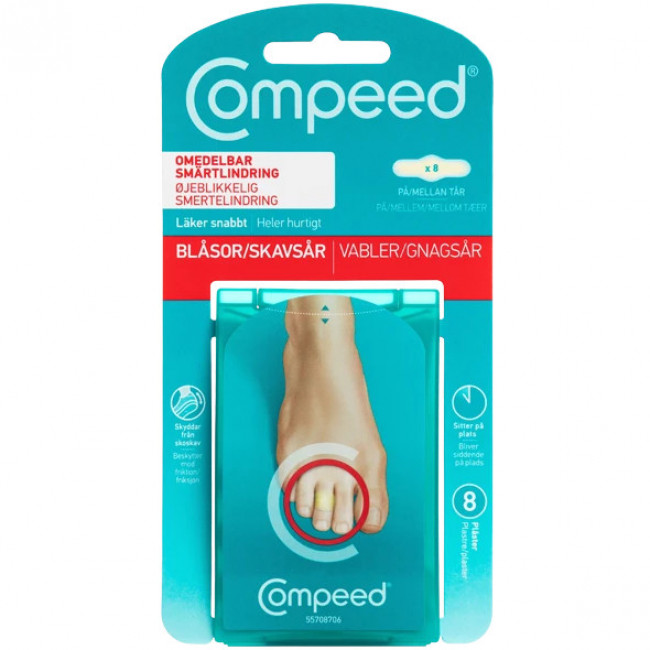 Compeed Blister Toes, plastry na pęcherze, 8 szt