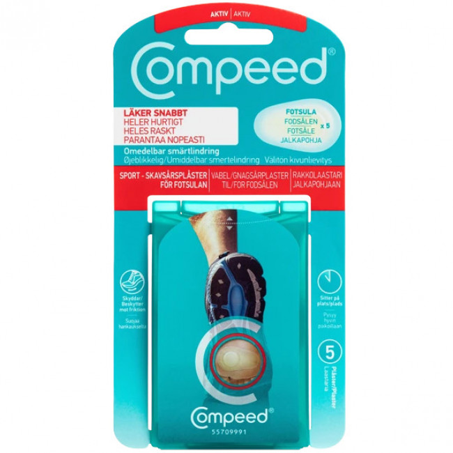 Compeed Sport - na pęcherze pod stopami, plastry na pęcherze, 5 szt