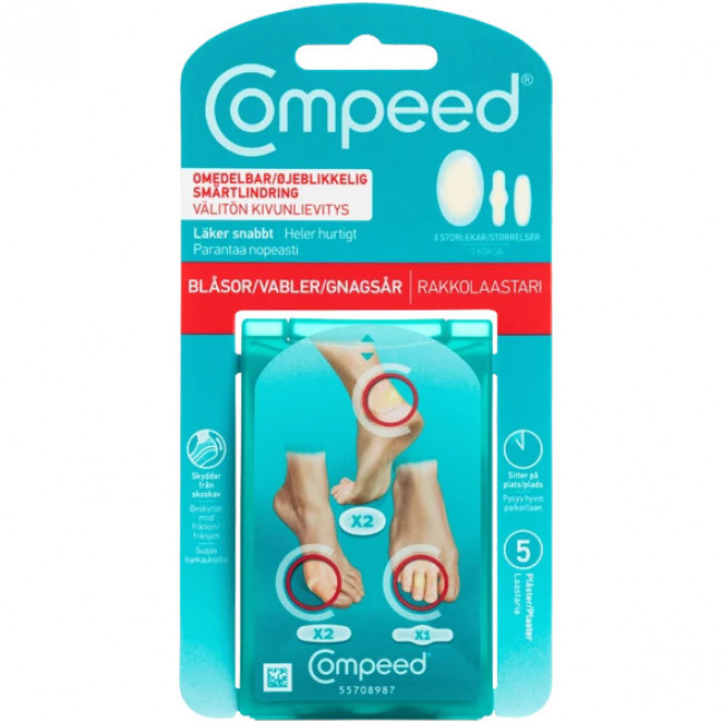 Compeed Vabel Mix, emplastros para blisters, 5 unid
