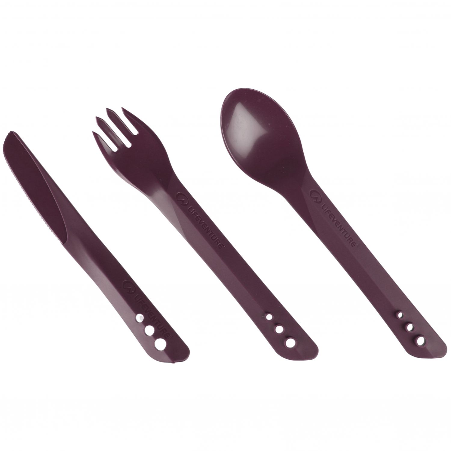 Conjunto de talheres Lifeventure Ellipse, roxo