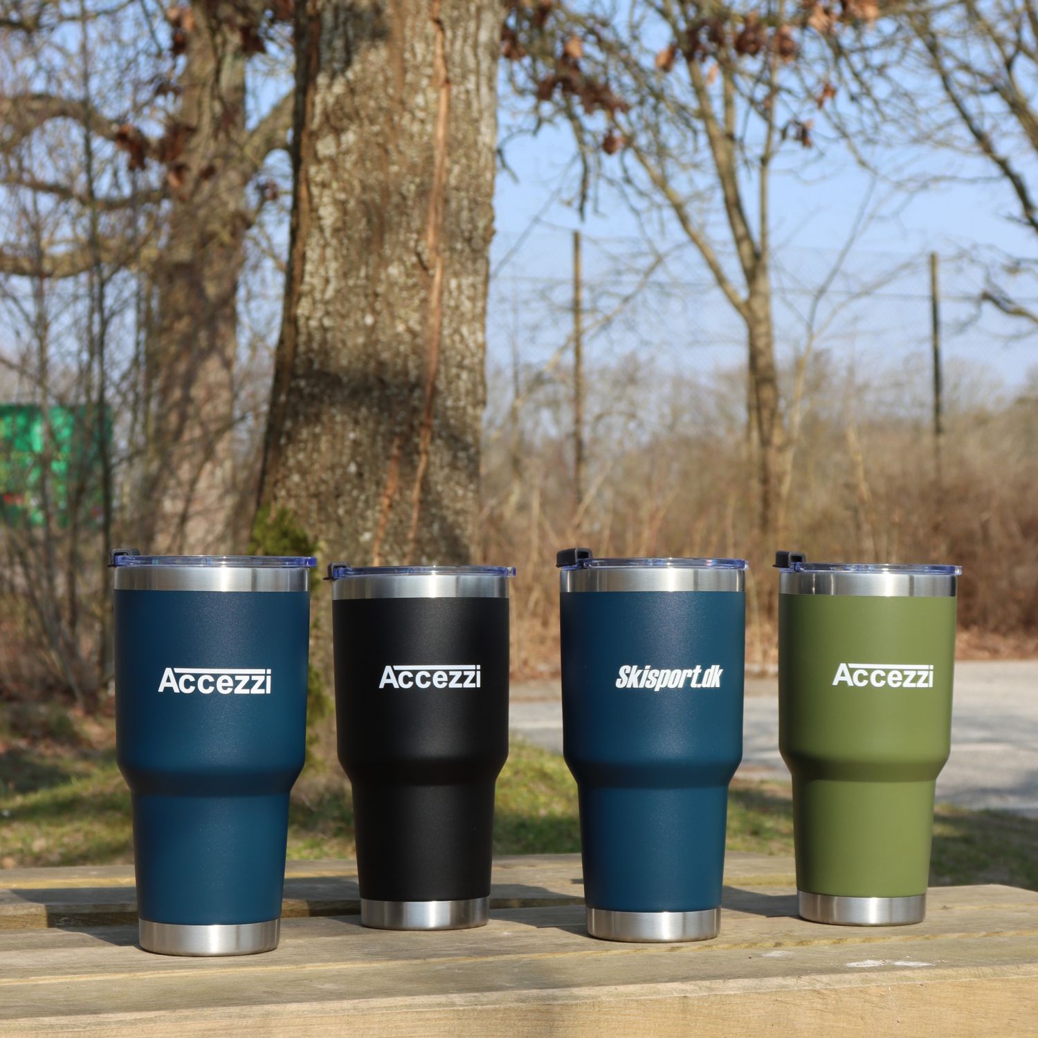Copo térmico Accezzi, 890 ml, verde exército