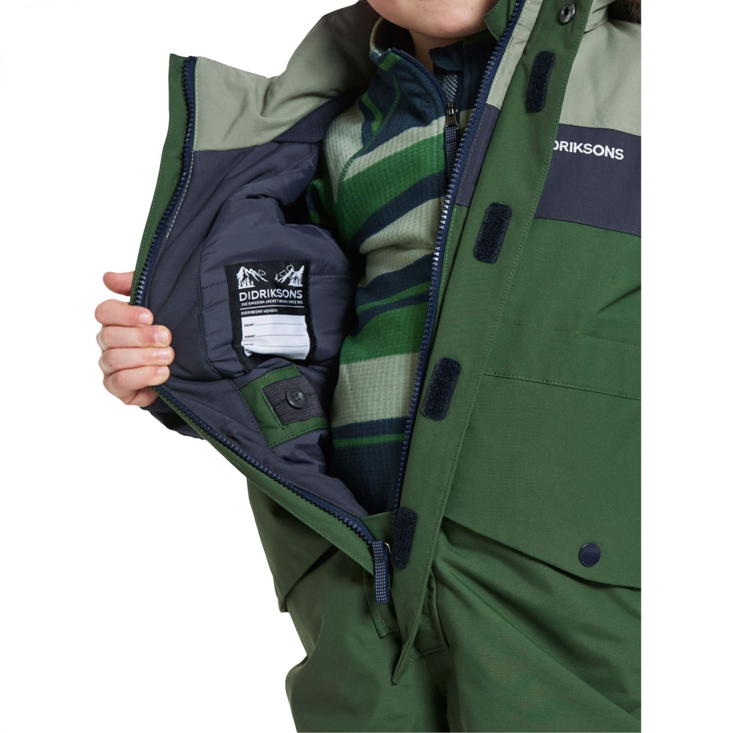 Costum de zbor Didriksons Bjärven, junior, verde deschis