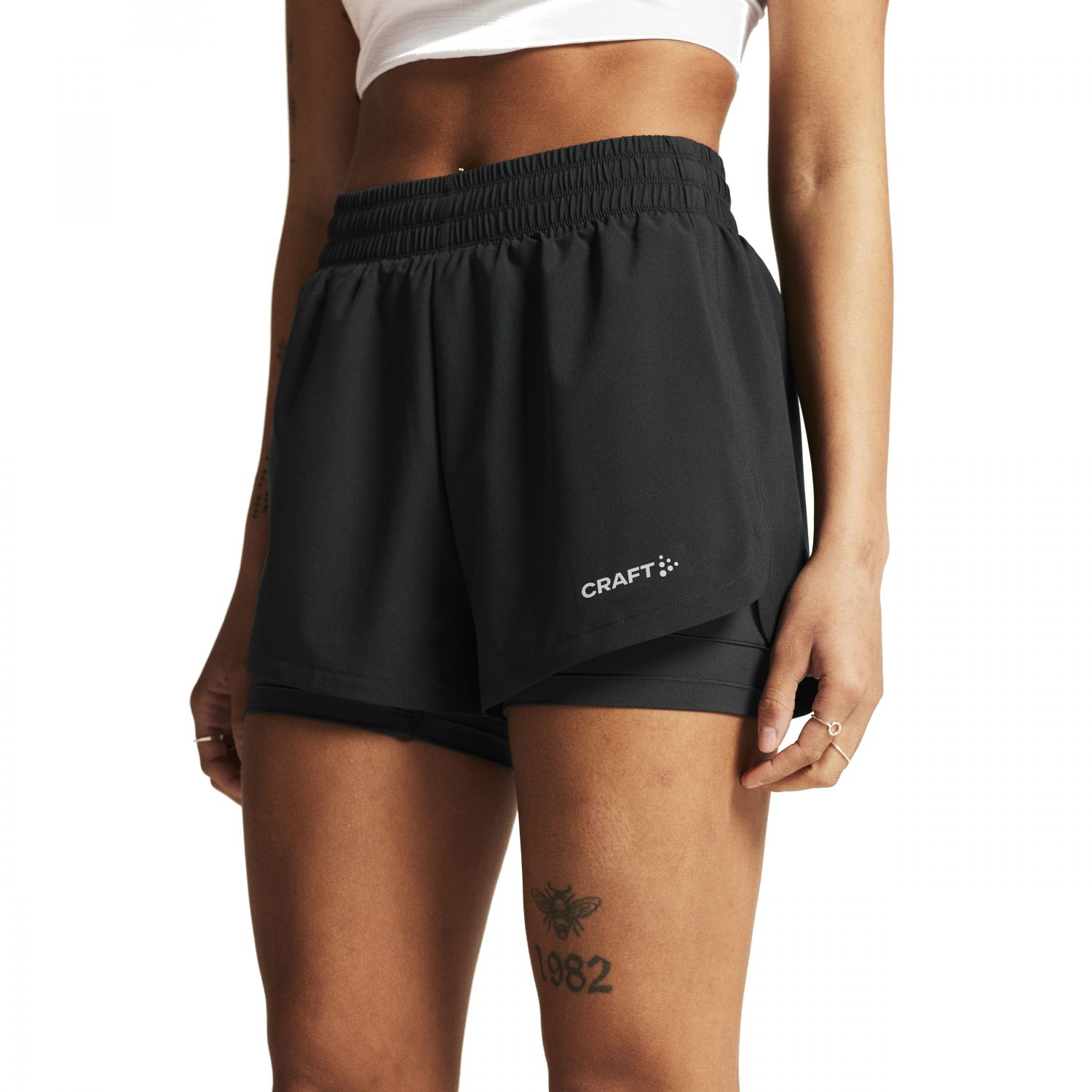 Craft ADV Essence 2, 2-in-1 Shorts, Dam, Svart