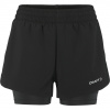 Craft ADV Essence 2, 2-in-1 Shorts, Dame, schwarz