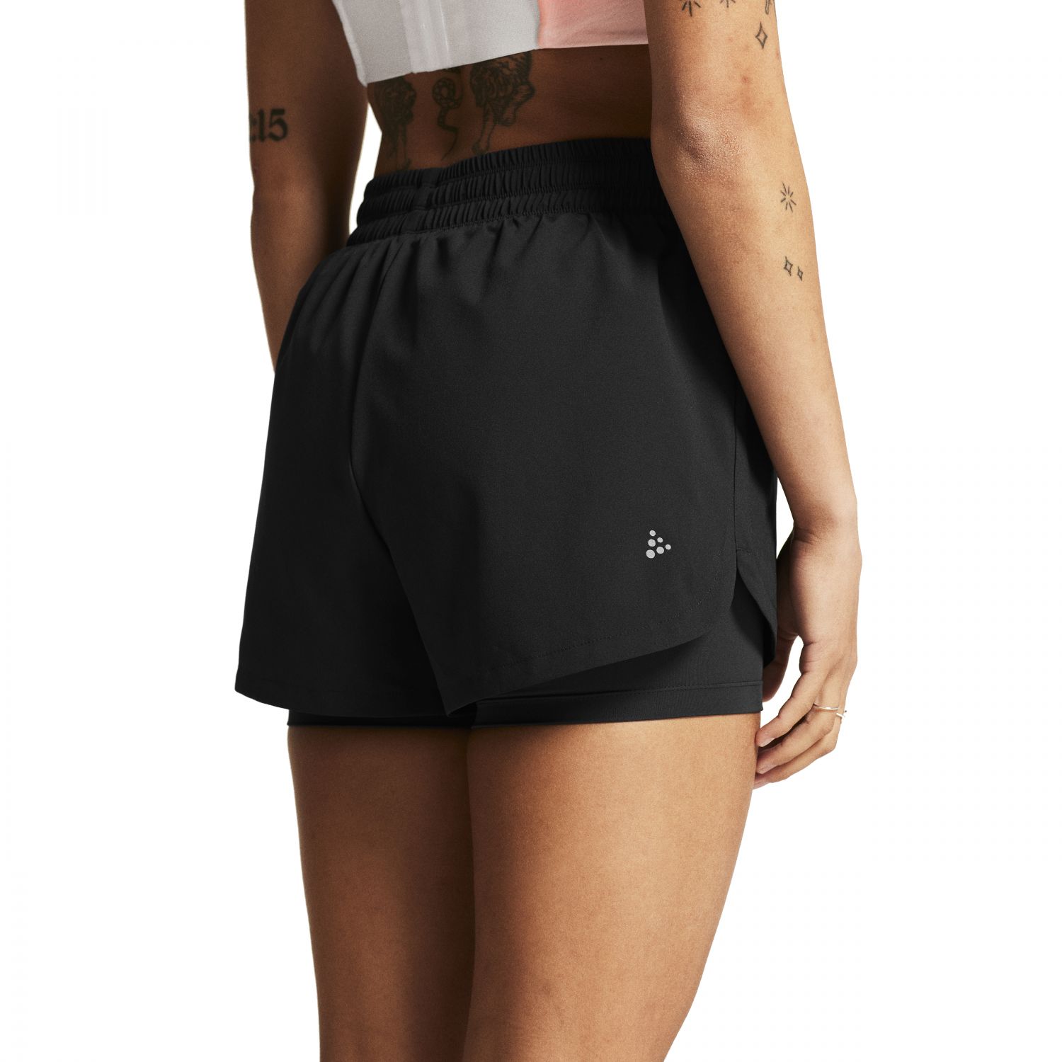 Craft ADV Essence 2, 2-in-1 shorts, dame, zwart