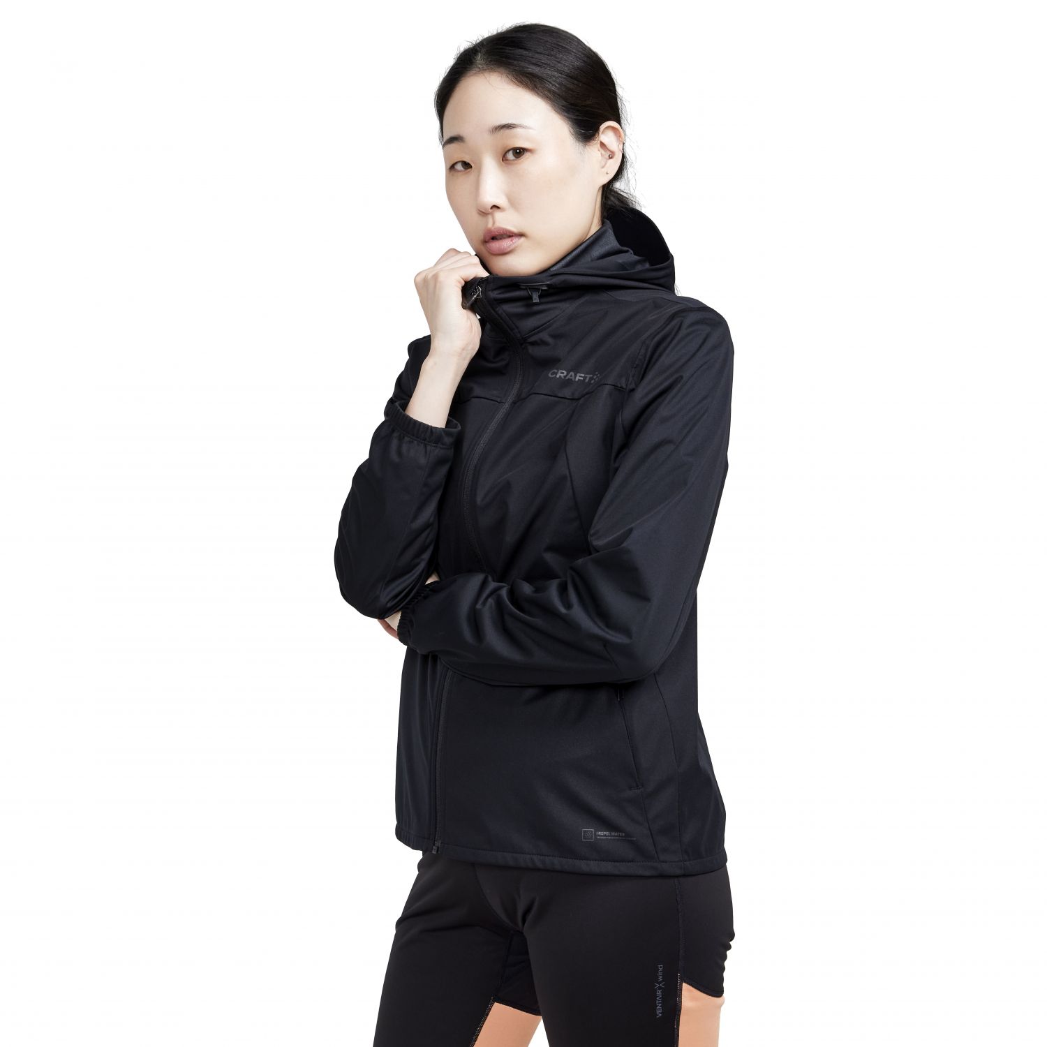 Craft ADV Essence Hydro, rain jacket, women, black
