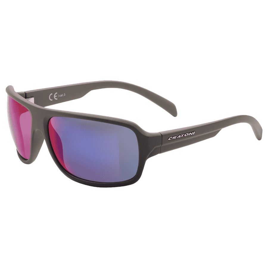 Cratoni C-Ice Color+ Lifestyle Grau-Blau W/ Plasma Mirror, Sonnenbrille, Braun